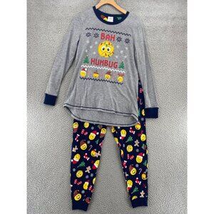 Secret Treasures Sleepwear Womens Small Bah Humbug Ugly Sweater Emoji Pajama Set
